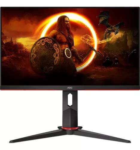 [Cc Santander]Monitor Gamer Aoc 23,8&Quot; 165hz 1ms 24g2s/Bk 100v - 240v Cor Preta/Vermelho